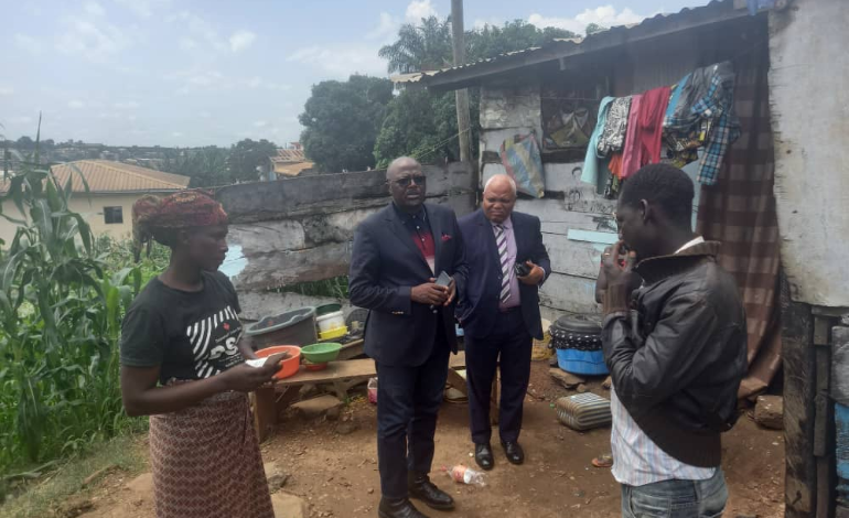Visite de travail ce 12 mai 2022 du Projet Filets sociaux (PFS) auprès des ménages bénéficiaires de la commune de Yaounde IIIème.